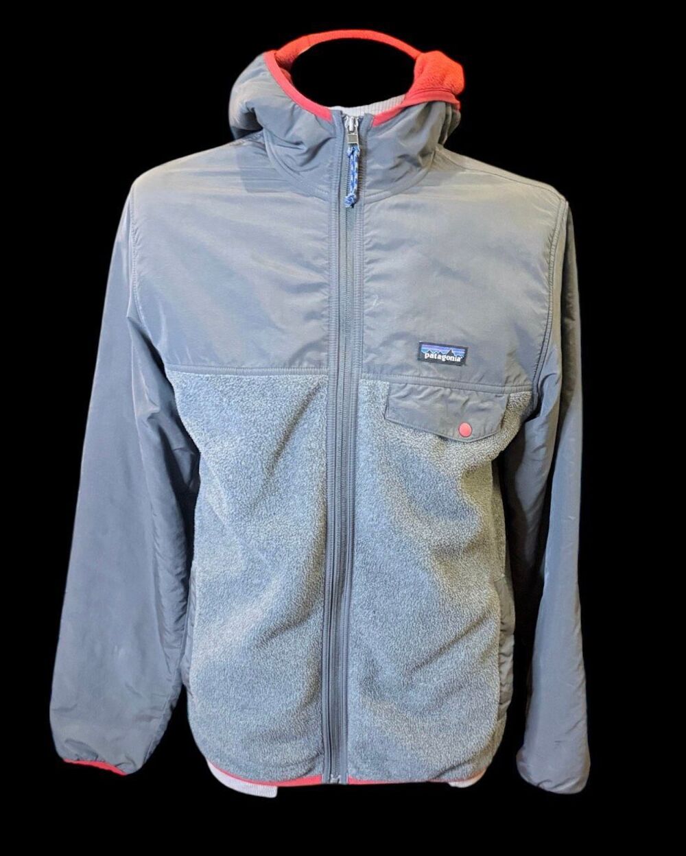 Patagonia Men’s Shelled Synchilla Snap-T Hoody Grey Fleece & Nylon Shell Medium - Picture 2 of 16